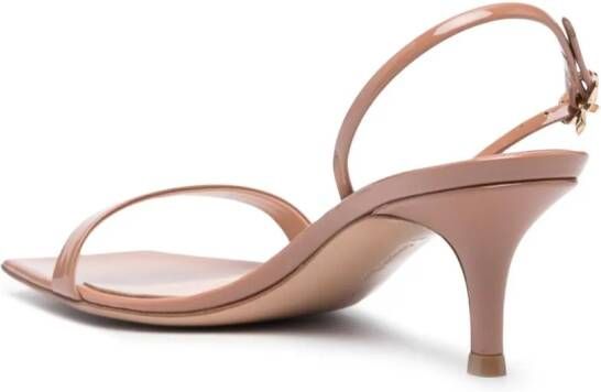 Gianvito Rossi Ribbon 65mm leather sandals Neutrals