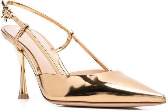 Gianvito Rossi Ascent 85mm slingback pumps Yellow