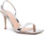 Gianvito Rossi Ribbon 95mm leather sandals Silver - Thumbnail 2