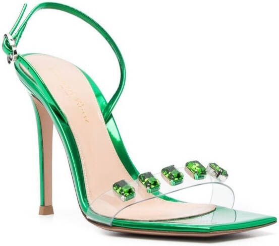 Gianvito Rossi Ribbon Candy 105mm sandals Green