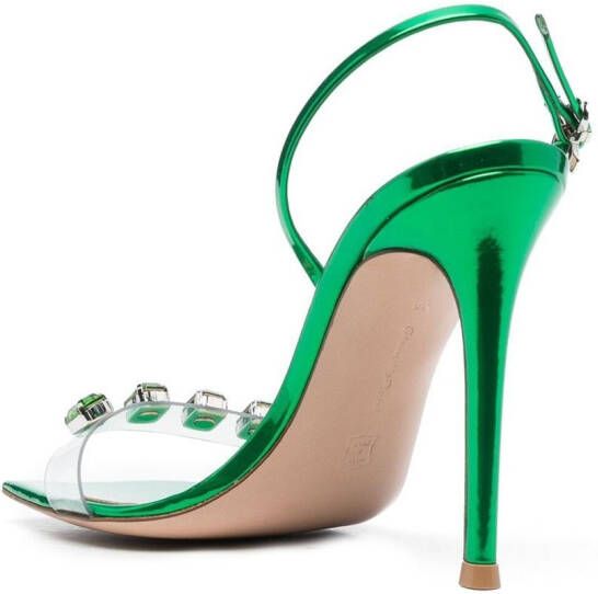 Gianvito Rossi Ribbon Candy 105mm sandals Green