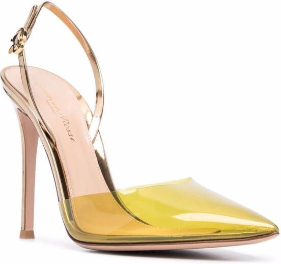 Gianvito Rossi Ribbon D-Orsay pointed pumps Yellow