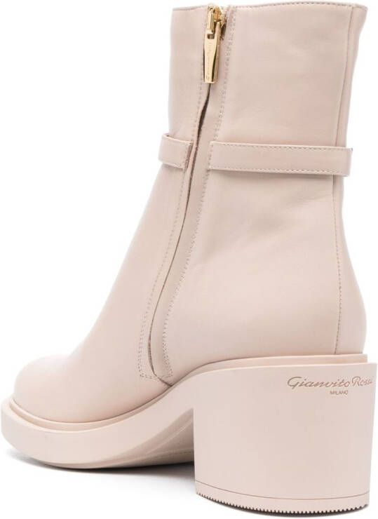Gianvito Rossi Ribbon Dumont 45mm leather boots Neutrals