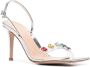 Gianvito Rossi Ribbon gemstone-embellished 100mm sandals Silver - Thumbnail 2