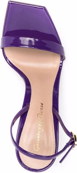 Gianvito Rossi Ribbon open-toe heeled leather sandals Purple