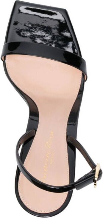 Gianvito Rossi Ribbon Stiletto 85mm leather sandals Black