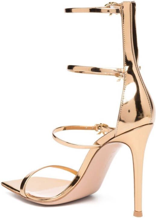 Gianvito Rossi Ribbon Uptown 105mm strappy sandals Gold