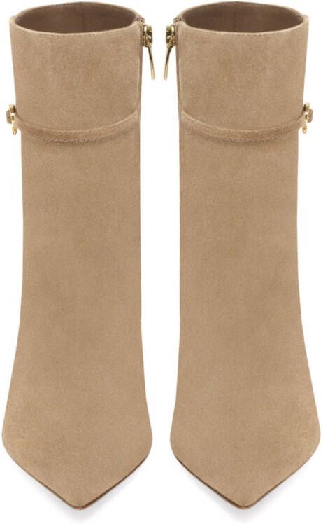 Gianvito Rossi Ribbon Ville 70mm suede boots Brown