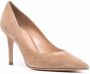 Gianvito Rossi Ricca 100mm suede pumps Neutrals - Thumbnail 2
