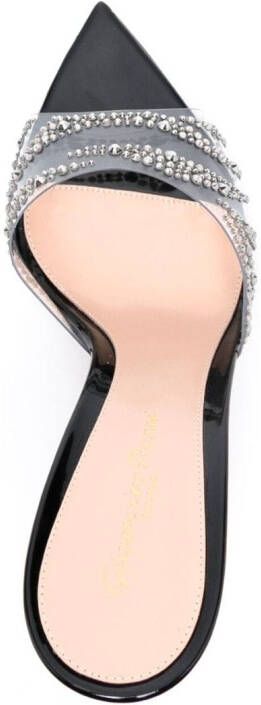 Gianvito Rossi Rika 105mm crystal-embellished mules White