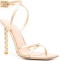 Gianvito Rossi Rockstudded 120mm metallic leather sandals Gold - Thumbnail 2