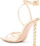 Gianvito Rossi Rockstudded 120mm metallic leather sandals Gold - Thumbnail 3