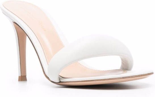 Gianvito Rossi Bijoux 85mm padded mules White