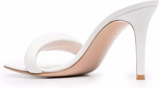 Gianvito Rossi Bijoux 85mm padded mules White