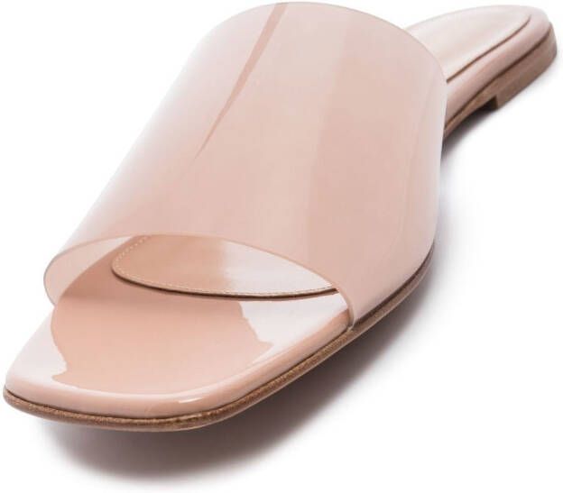 Gianvito Rossi semi-transparent flat sandals Pink