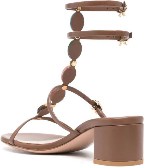 Gianvito Rossi Shanti 55mm leather sandals Brown