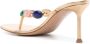 Gianvito Rossi Shanti Thong 70mm leather sandals Gold - Thumbnail 3