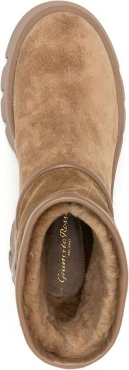 Gianvito Rossi shearling-lined suede boots Brown