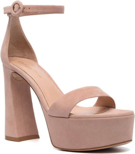 Gianvito Rossi Sheridan 80mm suede sandals Pink