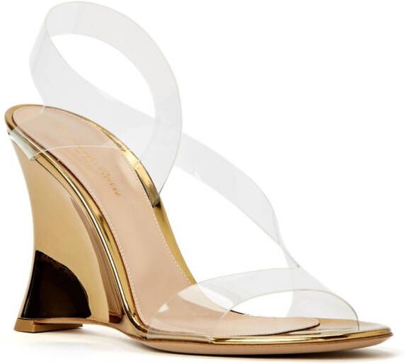 Gianvito Rossi slingback wedge sandals Neutrals