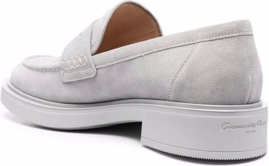 Gianvito Rossi slip-on suede loafers Grey