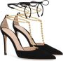 Gianvito Rossi Soleil D'Orsay 105mm suede pumps Black - Thumbnail 1