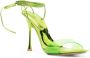Gianvito Rossi Spice 95mm transparent-strap sandals Green - Thumbnail 2