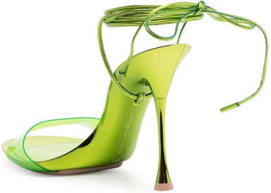 Gianvito Rossi Spice 95mm transparent-strap sandals Green