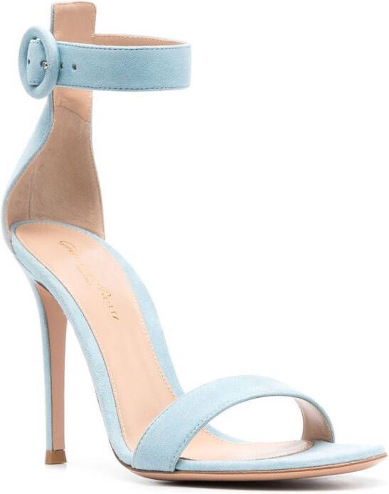 Gianvito Rossi Portofino 105mm suede sandals Blue