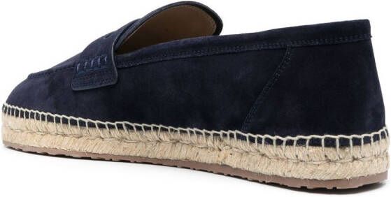 Gianvito Rossi suede jute espadrilles Blue