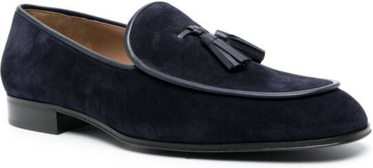 Gianvito Rossi tassel-detail suede loafers Blue
