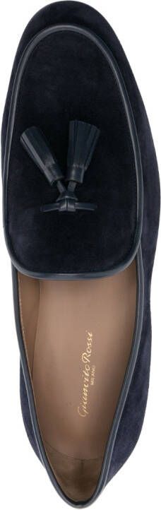 Gianvito Rossi tassel-detail suede loafers Blue