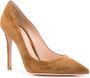 Gianvito Rossi textured pointed toe pumps Brown - Thumbnail 2