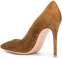 Gianvito Rossi textured pointed toe pumps Brown - Thumbnail 3