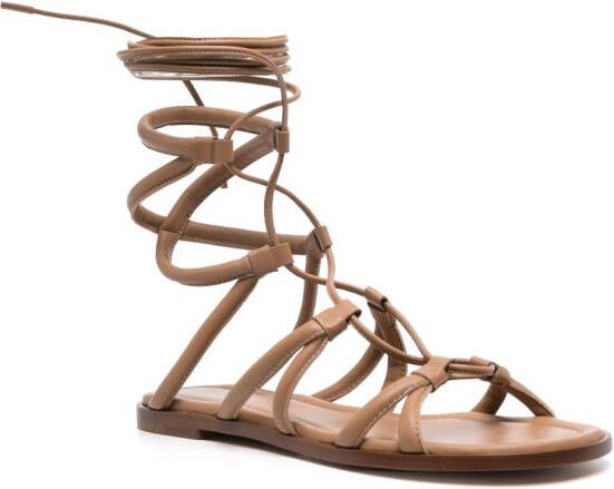 Gianvito Rossi tie-detail sandals Neutrals