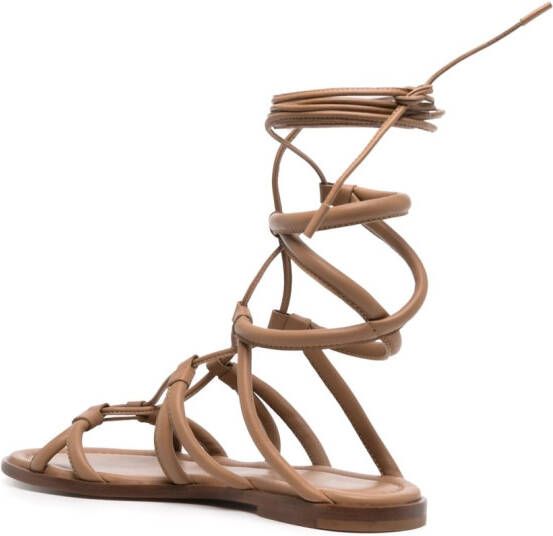 Gianvito Rossi tie-detail sandals Neutrals