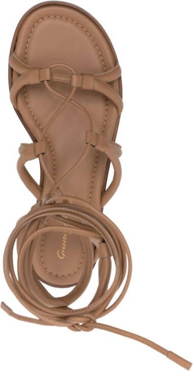 Gianvito Rossi tie-detail sandals Neutrals