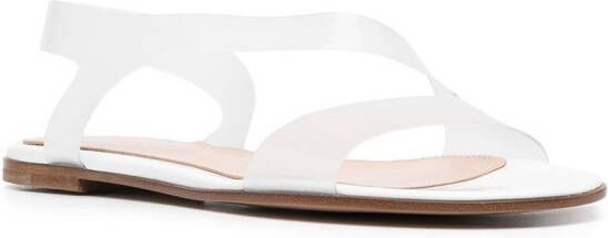 Gianvito Rossi transparent-strap flat sandals Neutrals