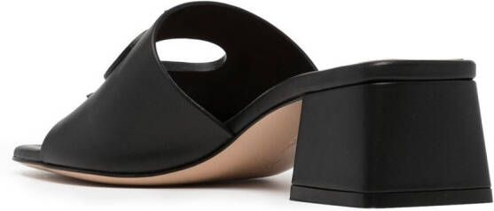 Gianvito Rossi Ribbon 45mm leather slides Black