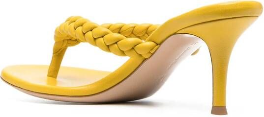Gianvito Rossi woven-strap thong-style sandals Yellow