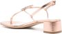 Giorgio Armani 35mm laminated leather sandals Pink - Thumbnail 3