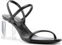 Giorgio Armani 80mm block-heel leather sandals Black - Thumbnail 2