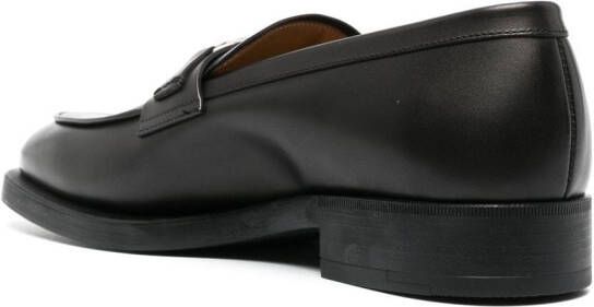 Giorgio Armani logo-plaque detail loafers Black