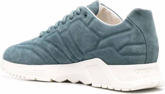 Giorgio Armani low-top suede sneakers Blue