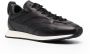 Giorgio Armani panelled lace-up leather sneakers Black - Thumbnail 2