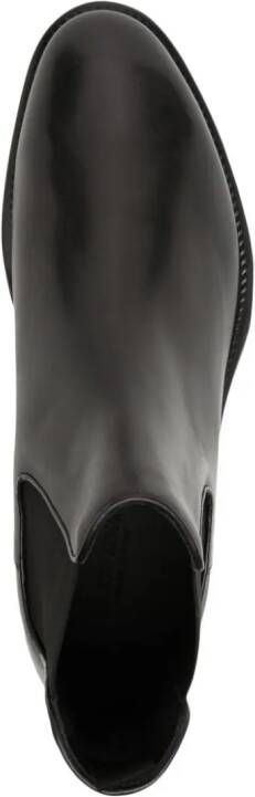 Giorgio Armani patent leather ankle boots Black