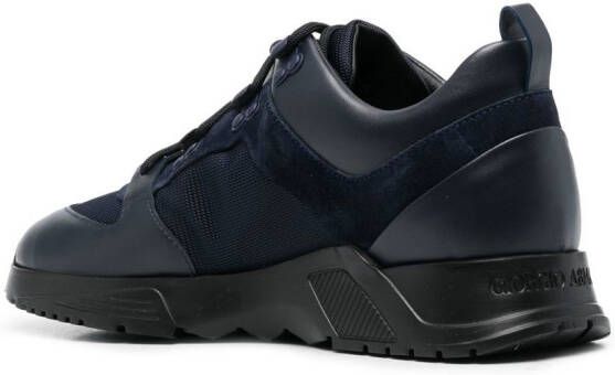 Giorgio Armani low-top contrasting-panel detail sneakers Blue