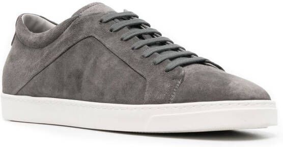 Giorgio Armani suede low-top sneakers Grey