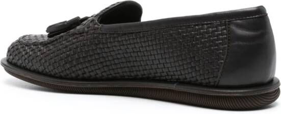 Giorgio Armani tassel-detail leather loafers Brown