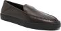 Giorgio Armani whipstitch-detail leather loafers Brown - Thumbnail 2
